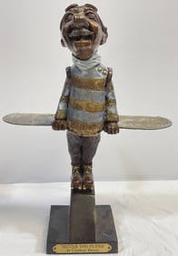 Charles Bragg Meyer the Flyer Bronze Sculpture