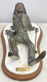 Dorothy Fowler (20/21st century) Bronze Depicting Fallen Child Skier