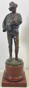 Fritz Heinemann (Berlin 1864-1932) Bronze of a Young Roman Boy