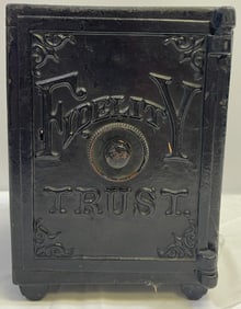c1890 Cast Iron Fidelity Trust Safe