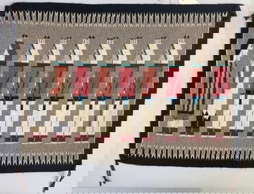 Navajo Chinle Yei Be Chai Weaving Rug Mattie Begay