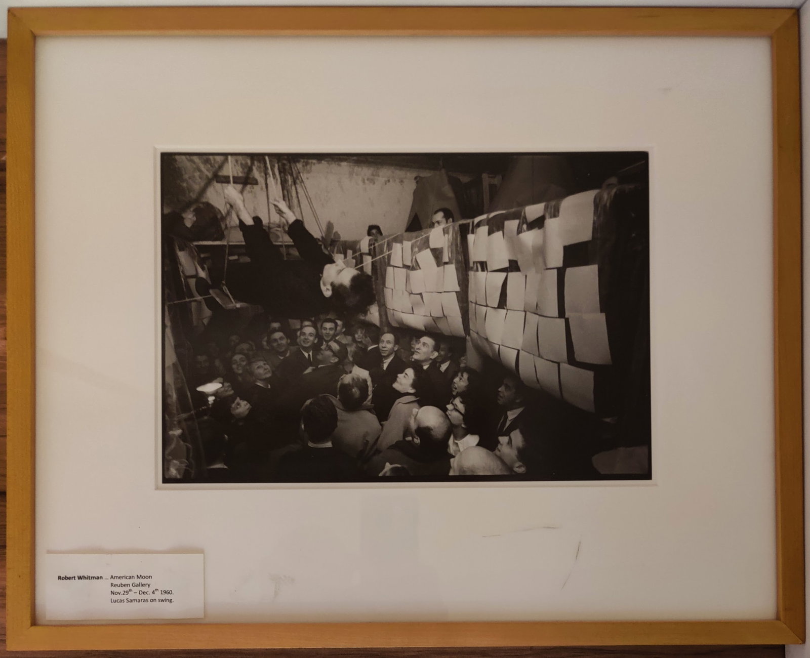 Robert McElroy Photo of Lucas Samaras & Robert Whitman: Robert Raymond McElroy (Chicago, New York, 1928 - 2012) exhibition photograph Number 48 from the Action/Performance and the Photograph an exhibition circulated by Curitorial Assistance, Inc. and dated