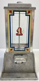 Vintage Dean Penny Arcade 1c Coin Operated Candy Vending Machine