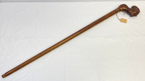 Folk Art Walking Stick American Indian by E.A. Huebener