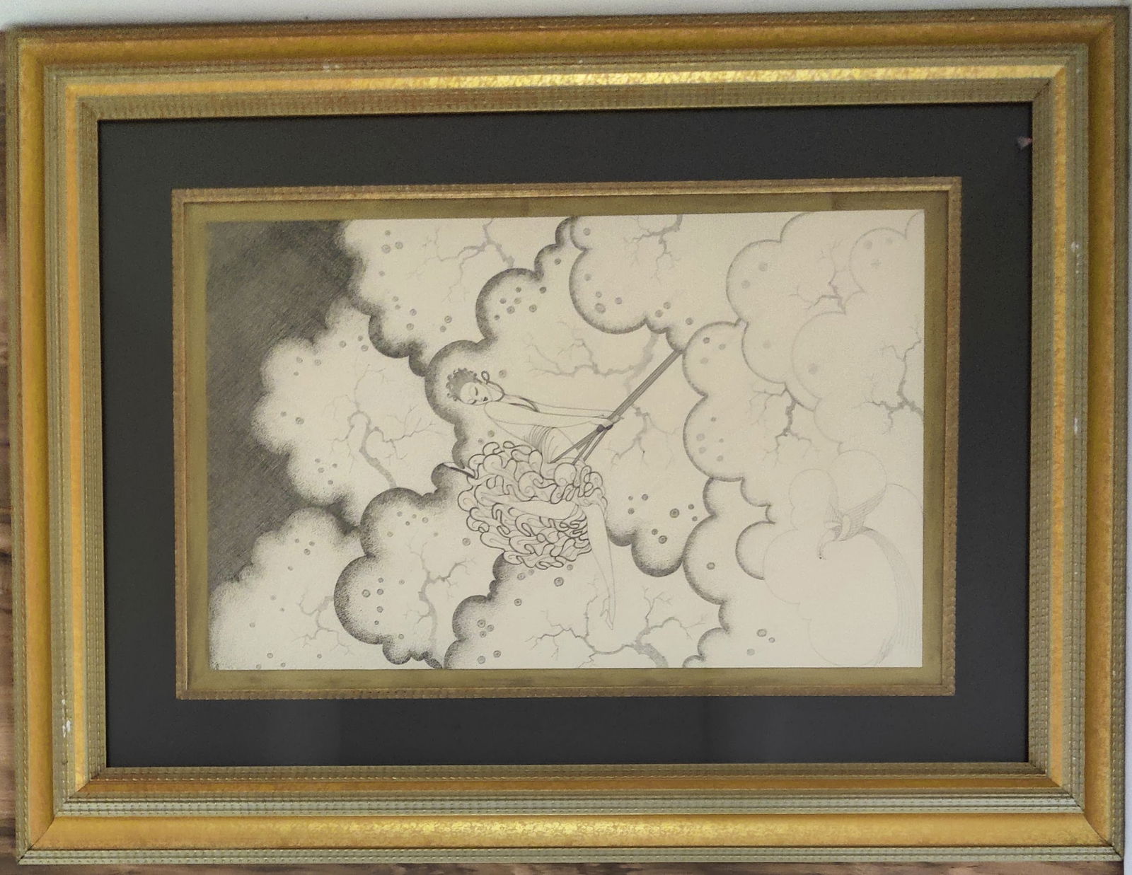 Erte (Romain de Tirtoff) Art Deco Lithograph Titled "The Swing"