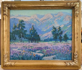 Walter Barron Currier Beautiful O/C Arcadia Wild Flowers 1928