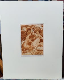 After Claudius Denis Etching Ed. Sagot Estampes Paris