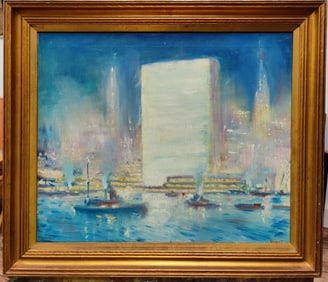 Jacques Vermont O/C View United Nations from the East River
