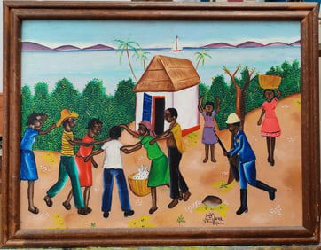 Jean Baptiste Jean O/B Haitian Villagers on Laundry Day