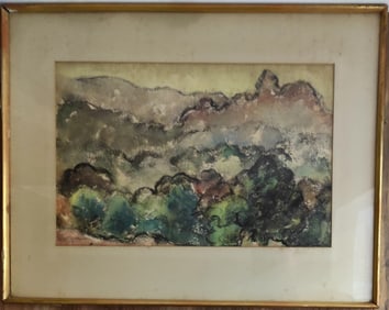 William H Littlefield W/C Abstract Landscape Titled Cagnes