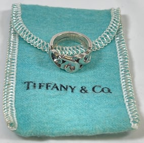 Tiffany & Co Sterling Silver Loving Heart Ring Size 4