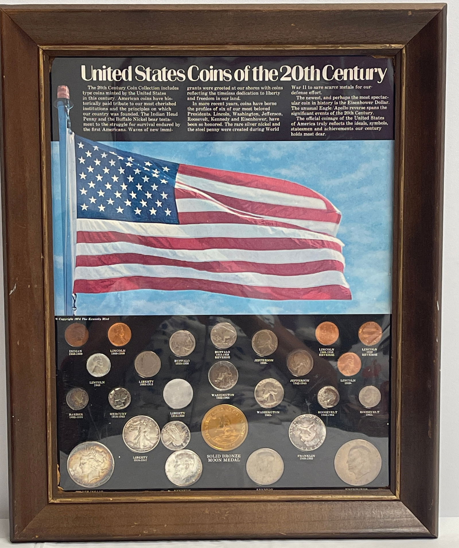Framed United States Coins Of The 20th Century