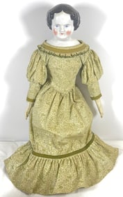 Large Victorian German China Head Doll