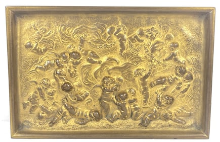19th Century Jean-Denis Larue French Bronze Tray