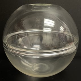 Alfredo Barbini Murano Art Glass Globe Vase