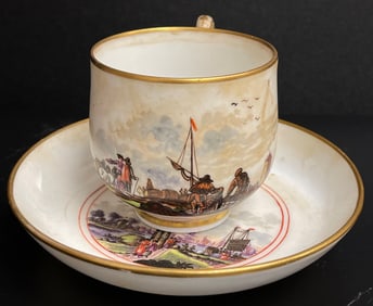 19th Century Meissen Cup and Saucer