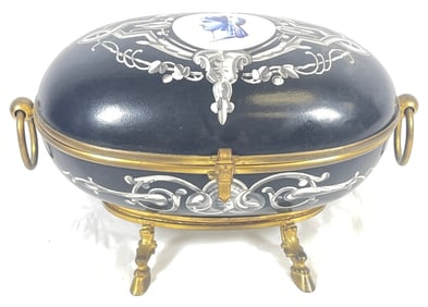 19th Century French Bronze Mounted Jewelry Casket