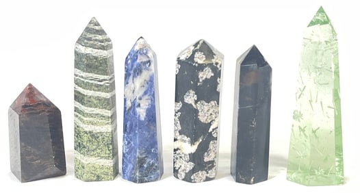 Lot of Assorted Rock Crystal Obelisks