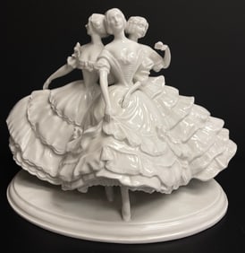 Large Vintage Rosenthal Claire Volkhardt Three Graces Grouping