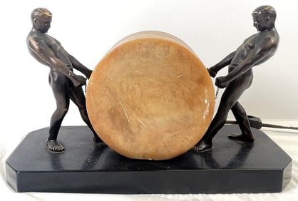 Art Deco Male Figural Frank Art Style Lamp