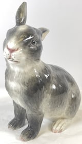 19th C Meissen Porcelain Model of Gray Rabbit