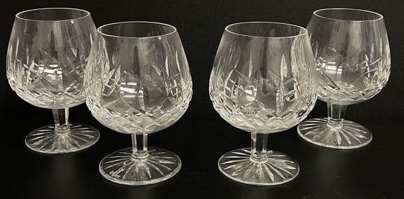Set of 4 Waterford Lismore Brandy Glasses