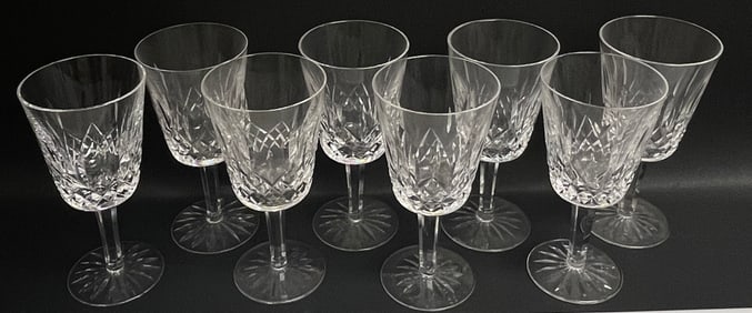 Set of 8 Waterford Lismore Wine / Water Glasses