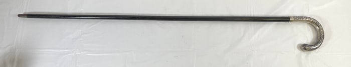 19th Century German Braunschweig Silver Handled Cane