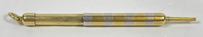 Antique 14k Yellow Gold & Platinum Mechanical Pencil