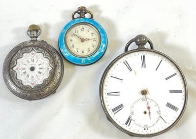 Lot of 3 Pendant Watches