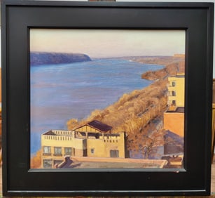 Bennett Vadnais O/C Titled View Up The Hudson River