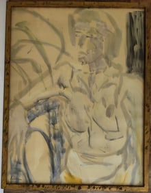 Levin Signed W/C Female Nude Study