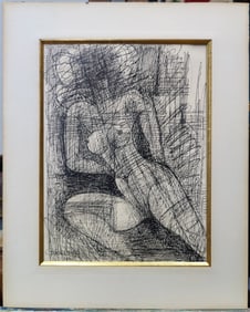 Marcel Gromaire Pen and Ink Drawing Nude Woman