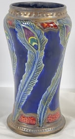 Stephanie Young Calmwater Designs Peacock Swirl Vase