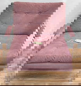 Mid Century Modern Milo Baughman Tufted Chrome Lounge Chair