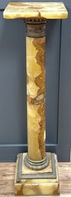 19th Century Bronze Mounted Onyx Pedestal
