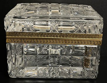 19th Century Bronze Mounted Baccarat Crystal Box