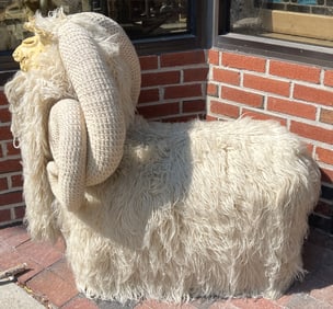 Edna Cataldo Sculpture Bighorn Sheep Bench