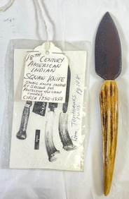 18th Century American Indian Bone Handle Squaw Knife