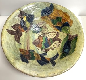 Mexican Dolores Porras Ceramic Pottery Bowl with Fish