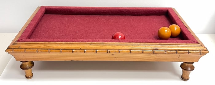 Victorian Faux Bamboo Tabletop Billiard Game