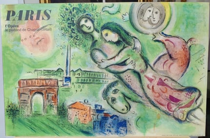 After Marc Chagall, Vintage "Paris L'Opera" Poster