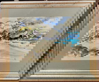 William Bartsch W/C Modern Abstract Impressionist Landscape