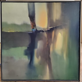 Jose Campuzano O/C Modernist Abstract Composition