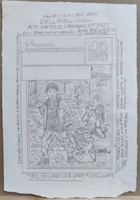 Bob Larkin Pencil Illustration for Dell Publishing Lois Lowry