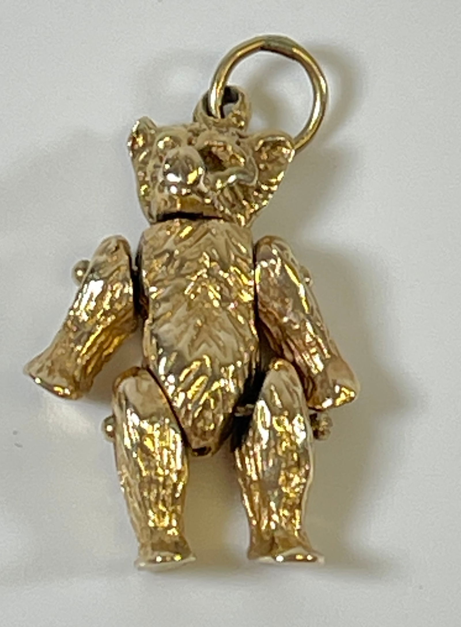 Vintage 14k Yellow Gold Articulated Teddy Bear Charm / Pendant (1 of 4)