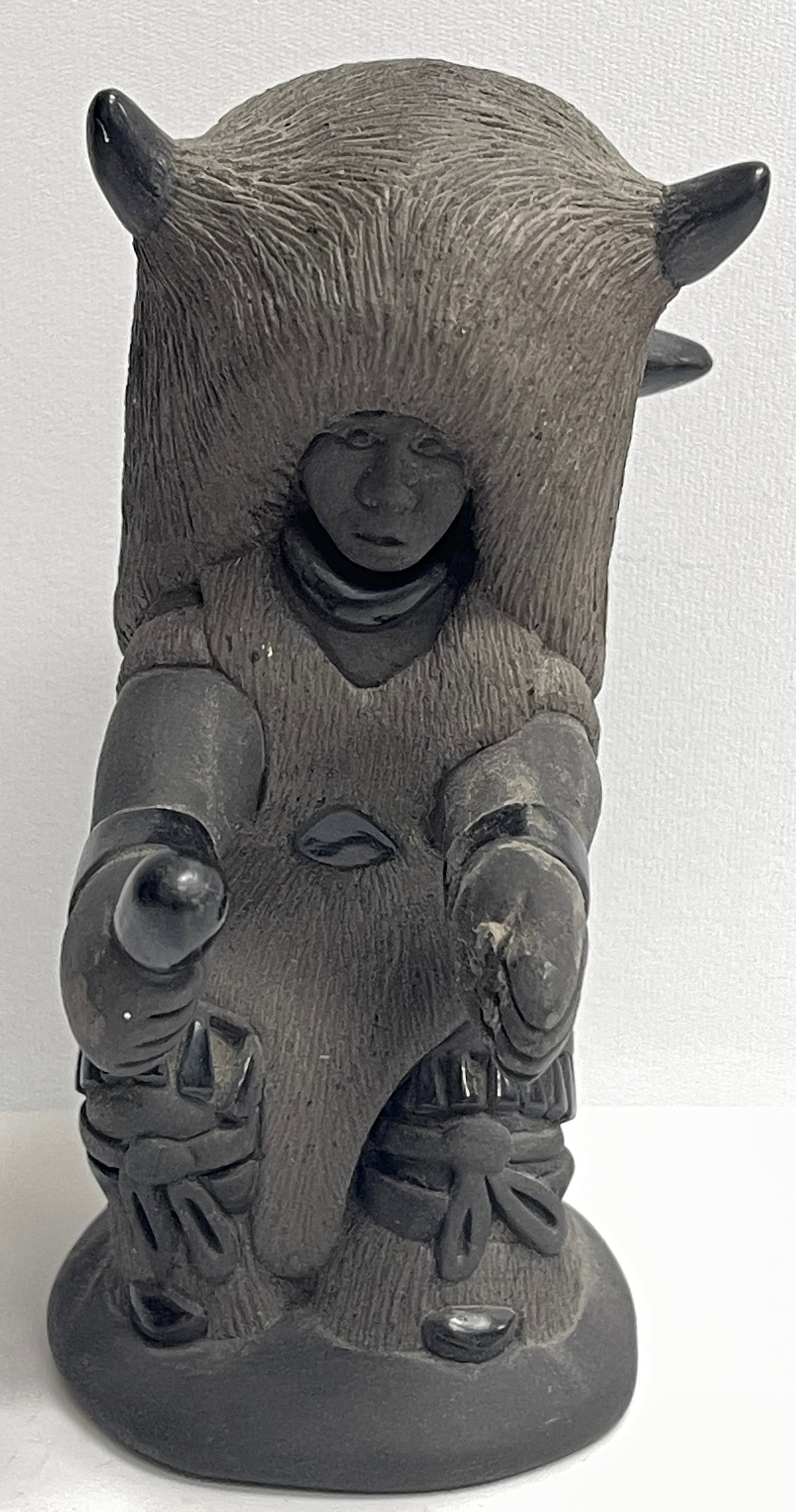 Native American Pueblo Eugene Gutierrez Black Pottery Figure (1 of 7)