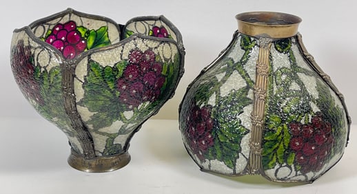 Pair John Morgan Paneled Lamp Shades