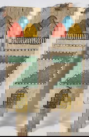 c1900 Pair Hand Painted Hopi Prayer / Dance Wands