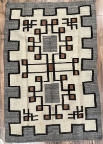 c1910 Navajo Native American Regional Rug Crystal